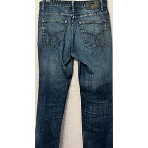 Calvin Klein Mens W33 L30 Straight Leg Jeans distressed SEE Picts